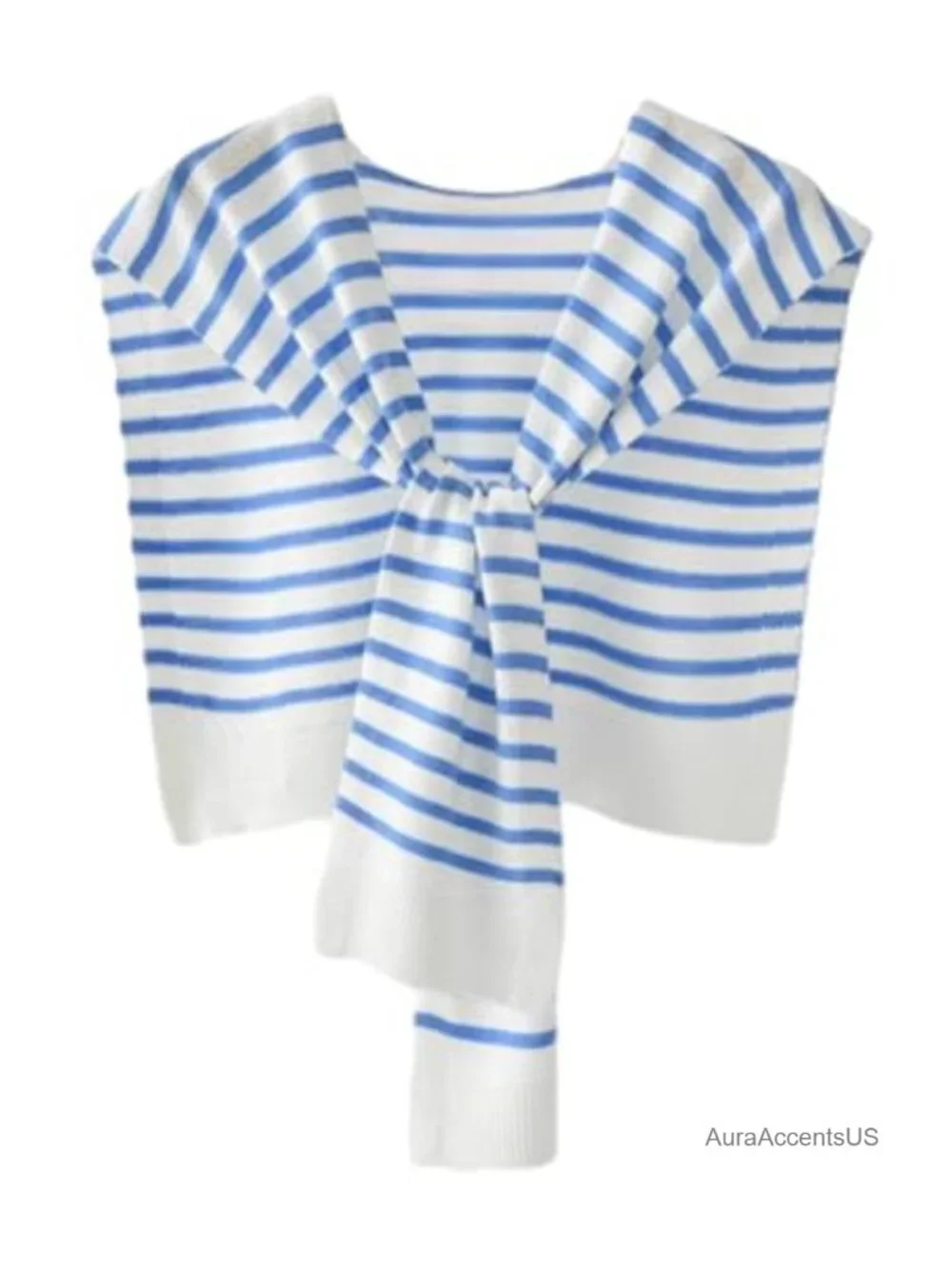 Striped Knitted Scarf Shawl Wrap Women Pashmina Cape Cardigan